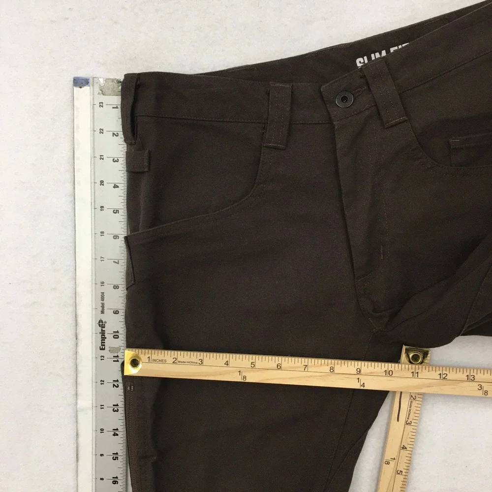 1620 Workwear Mens Slim Fit Cordura Canvas Work Pants Brown Size 30 Made in USA